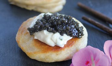 Blinis with caviar