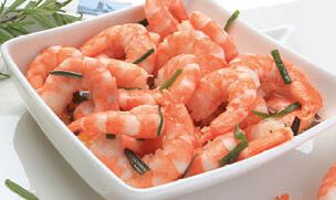 Prawns in rosemary oil