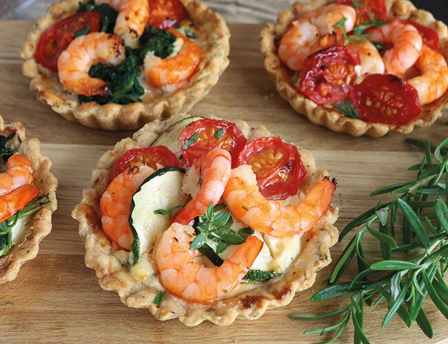 Prawn tartelettes