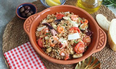 Fregola Sarda mit Meeresfrüchten