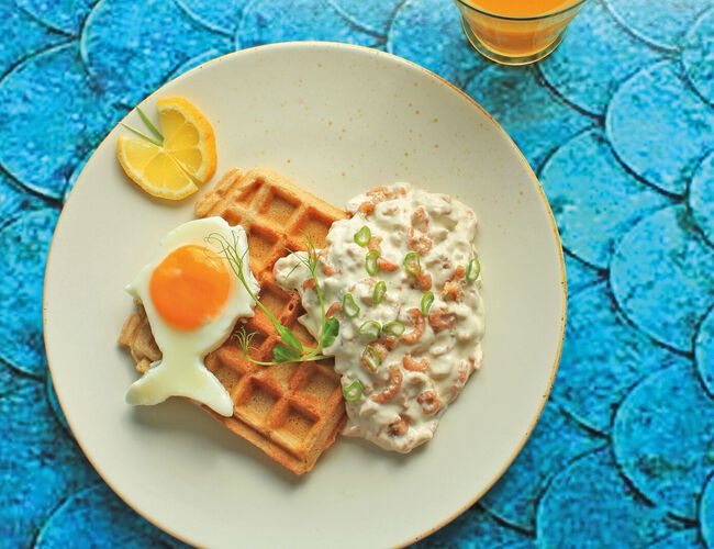 Nordic waffles breakfast