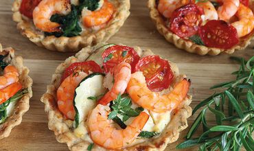 Prawn tartelettes